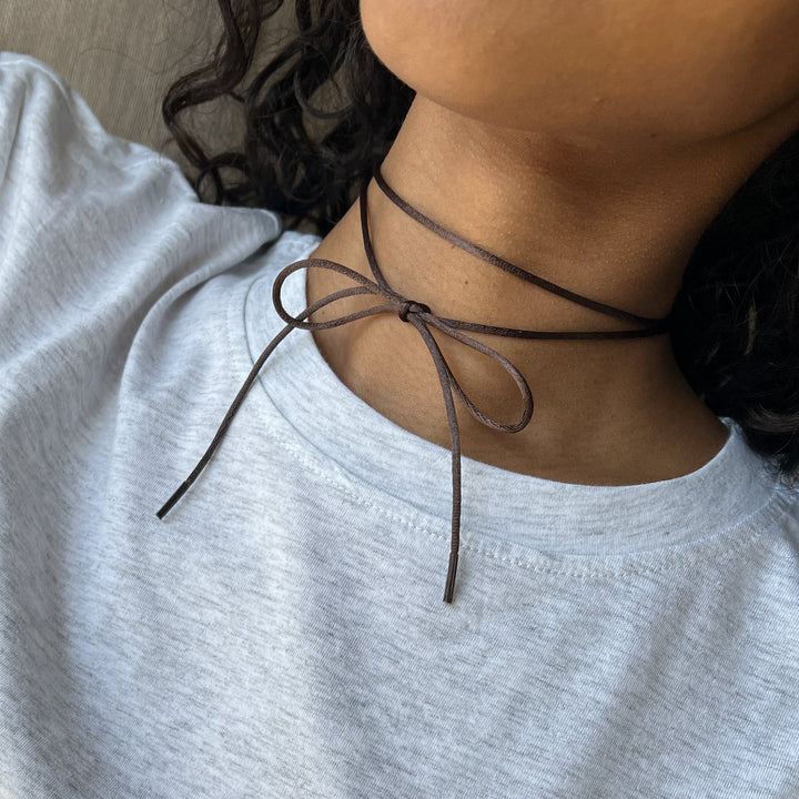 Edgy Choker - Dark Brown