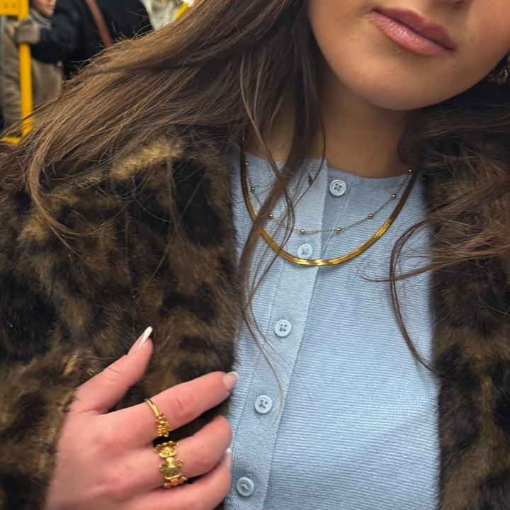 Bubble - Halskæde Forgyldt