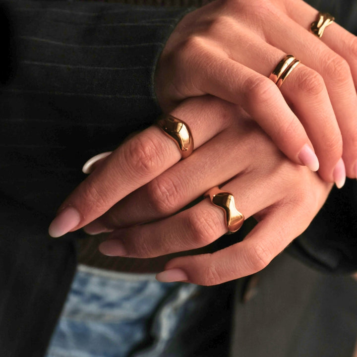 Wavy - Ring Forgyldt