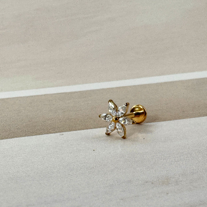 Fnug - Helix forgyldt med zirkoner