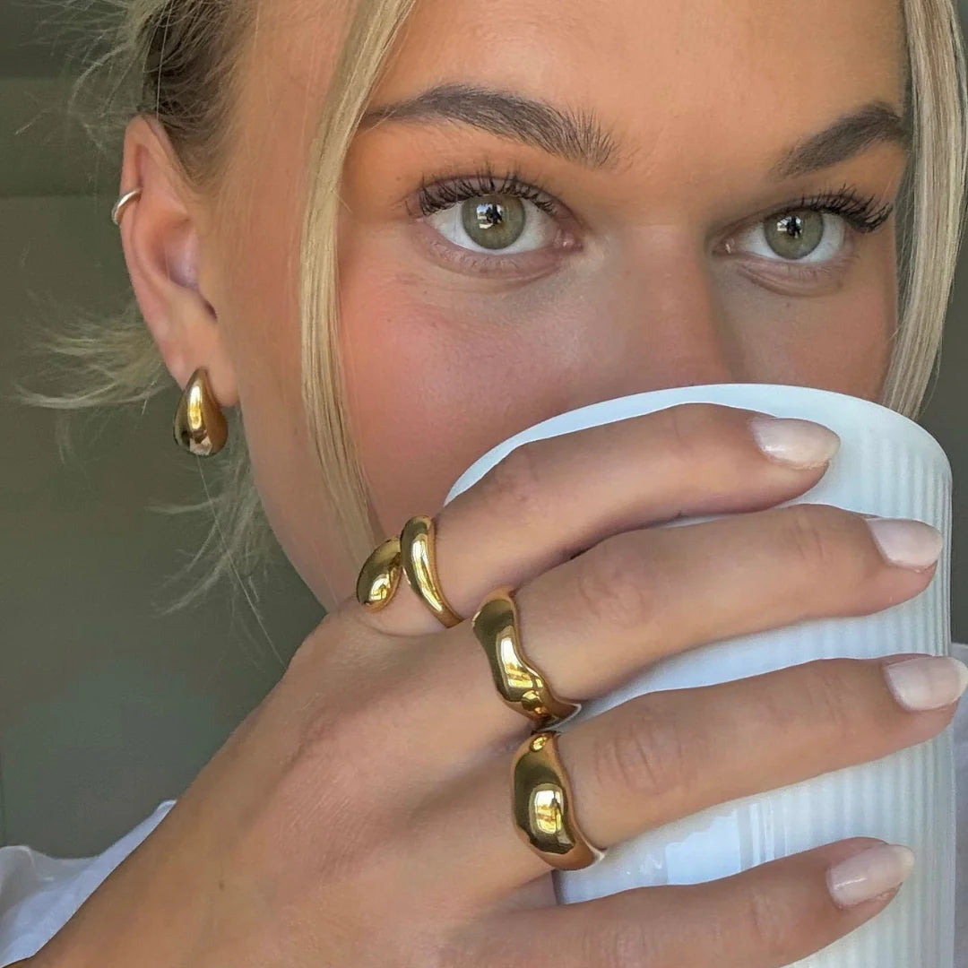 Drops sæt i forgyldt