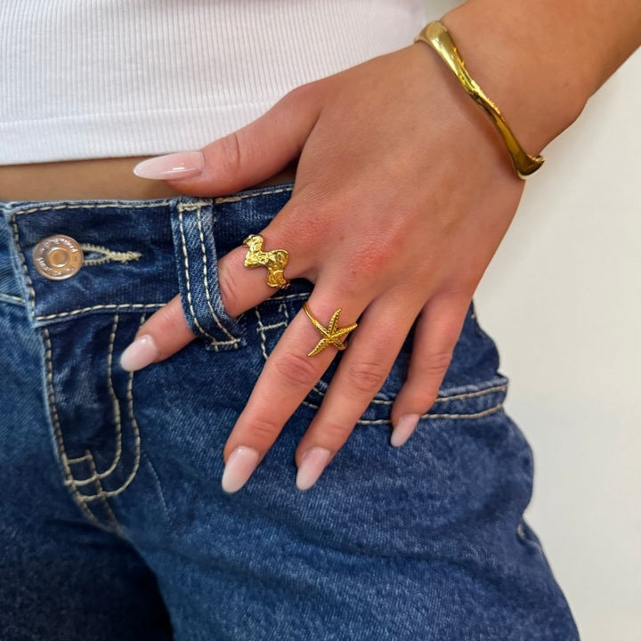 Wavy - Ring Forgyldt