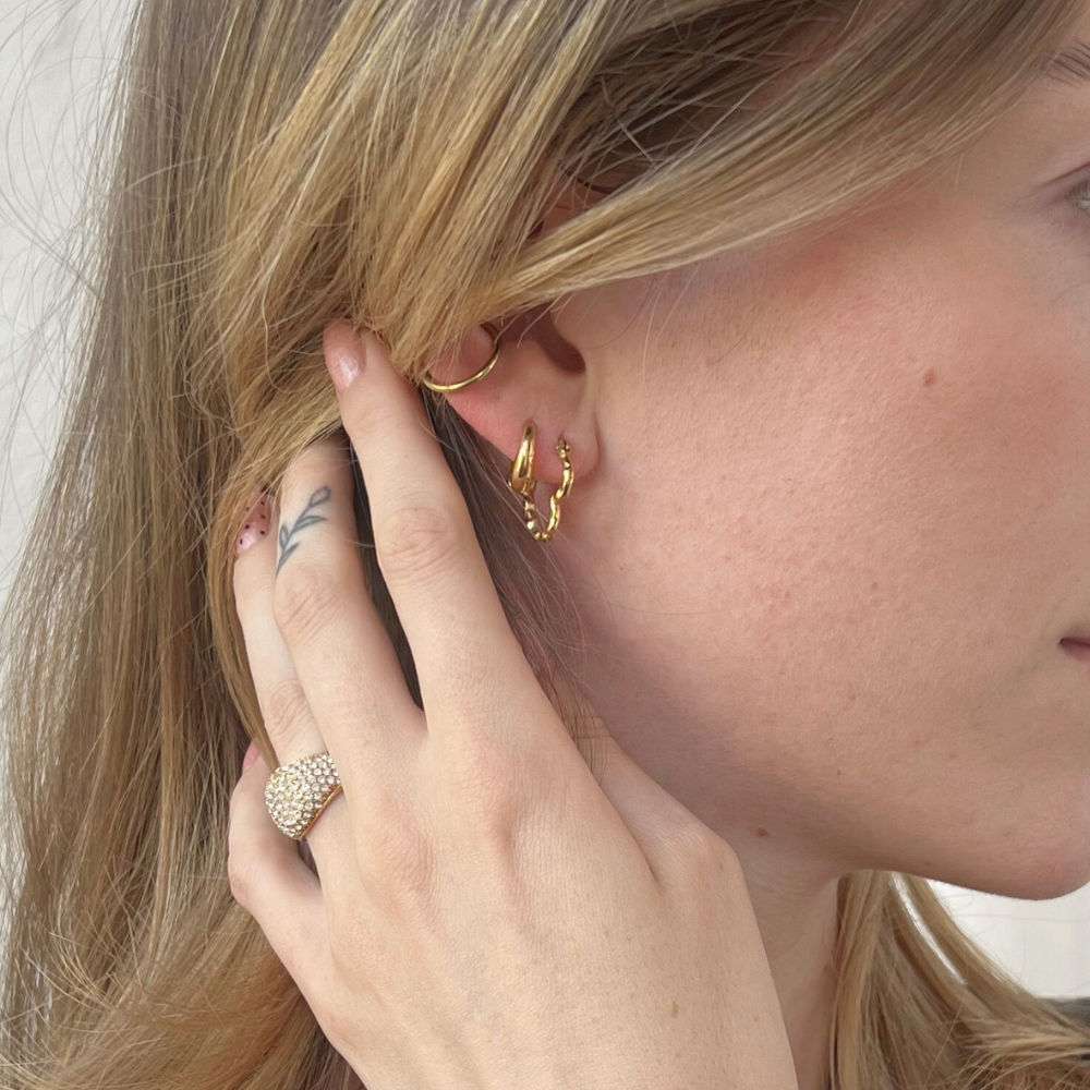 Sia - Øreringe Forgyldt