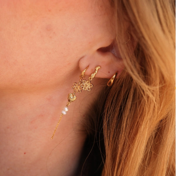 Alma - Øreringe Forgyldt