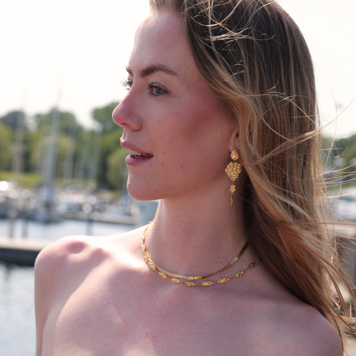 Sophia - Earrings Long Gold Plated