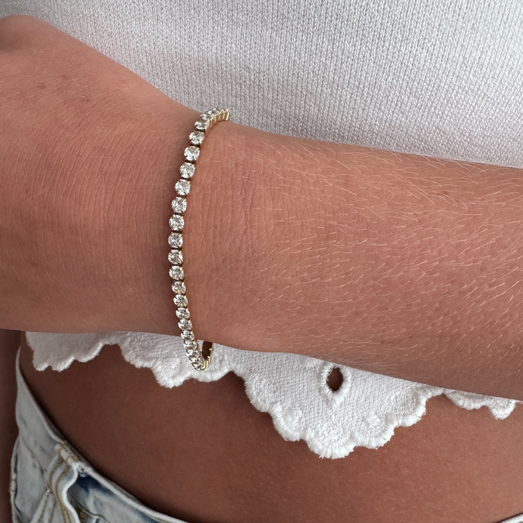 Deuce - Armbånd Forgyldt White