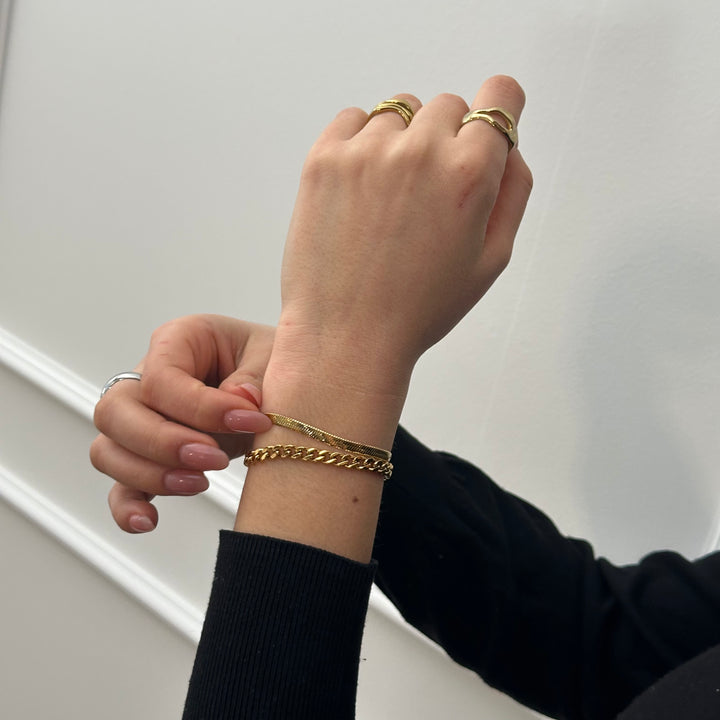 Panzer - Armbånd Forgyldt