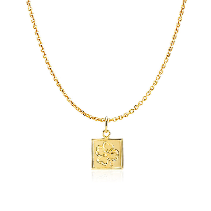 SIMONE WULFF - Basic necklace Clover Gold plated