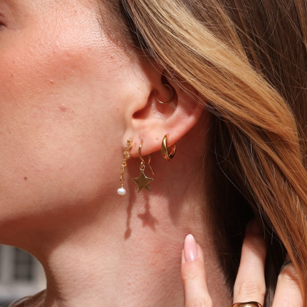 Skyla - Øreringe Forgyldt