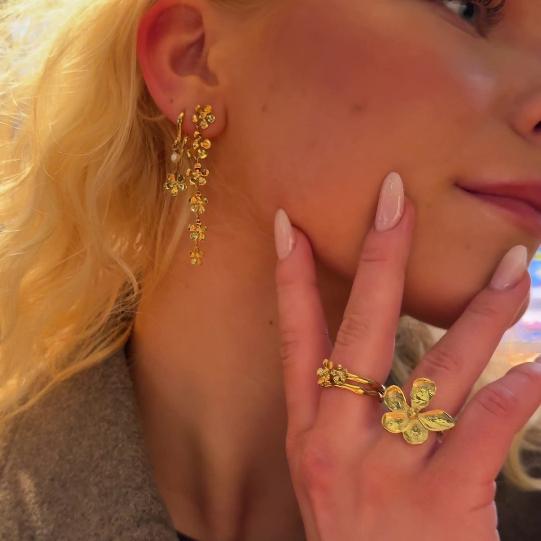 Celeste - Øreringe Forgyldt