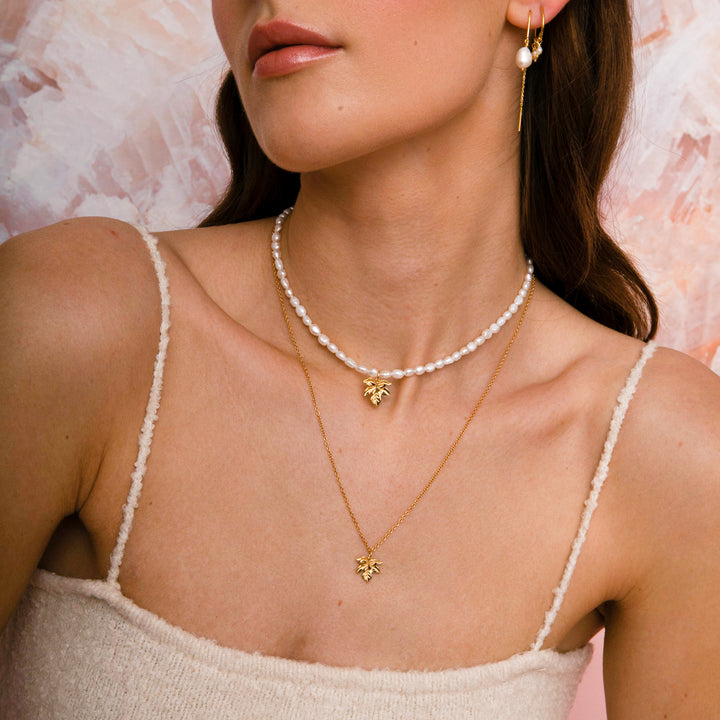 Caley - Necklace with pendant Gold plated