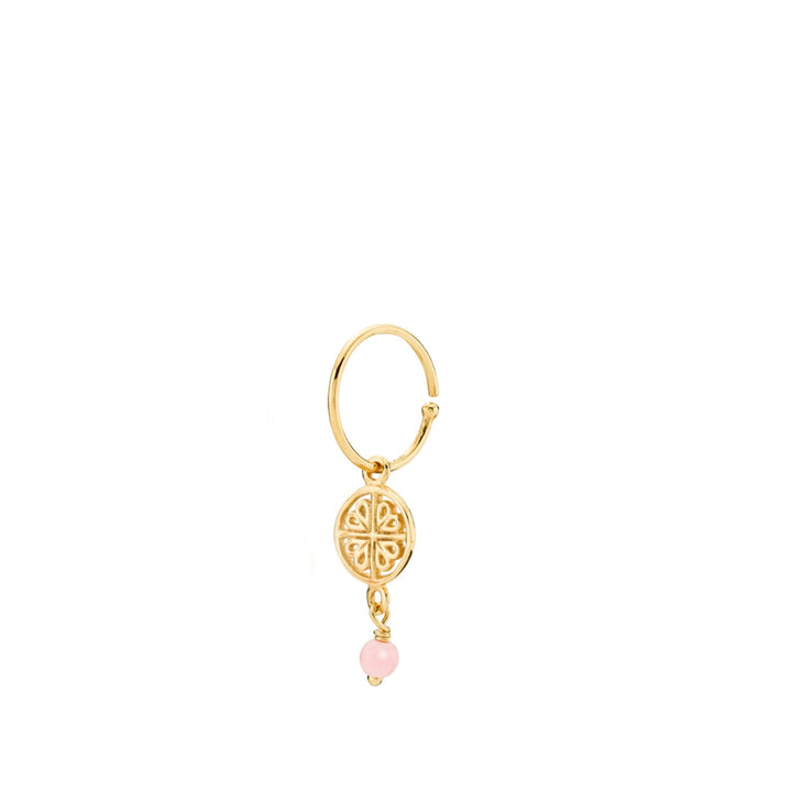 Balance - Earring Gold-plated with pink resin pearl