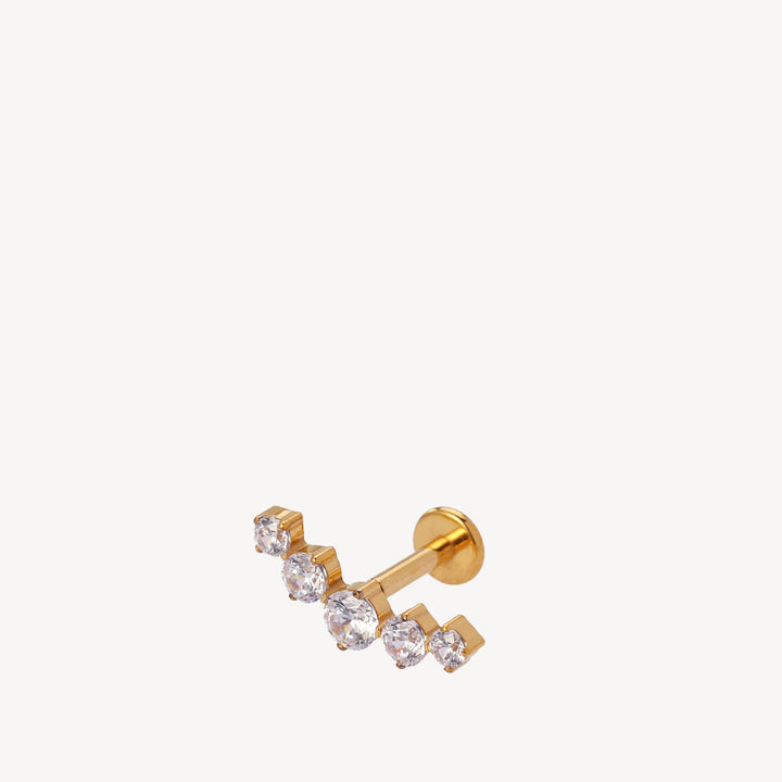 Cirkeline - Piercing gold-plated with zircons