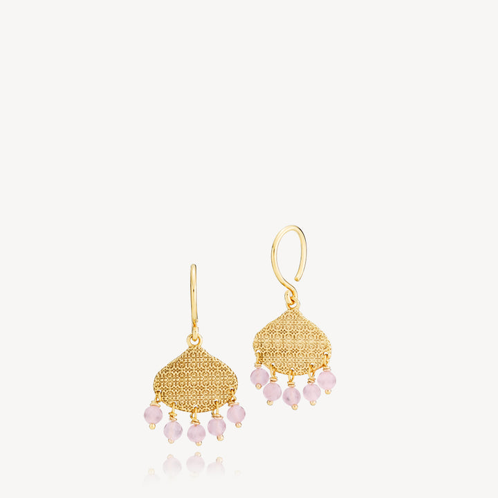 Boheme - Earring pink Gold plated