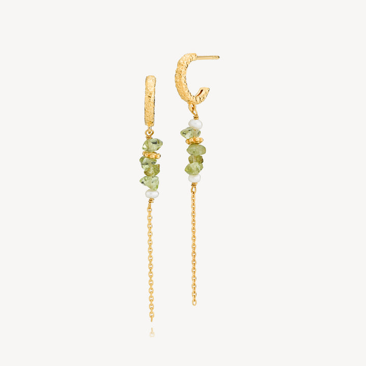 Beach - Earrings green Gold plated