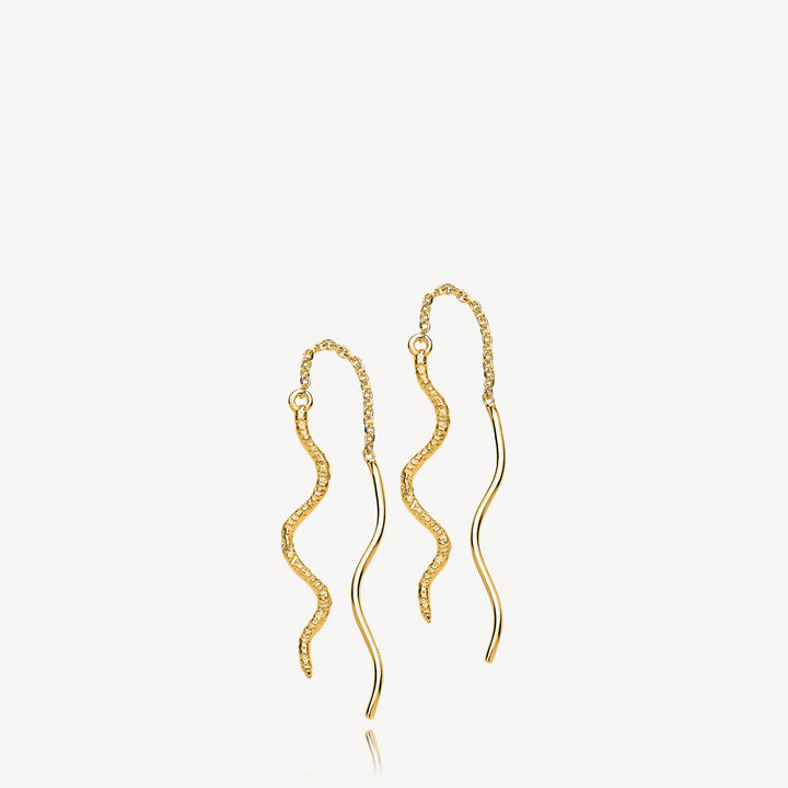 Wavy - Earrings Gold plated