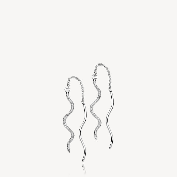 Wavy - Earrings Silver