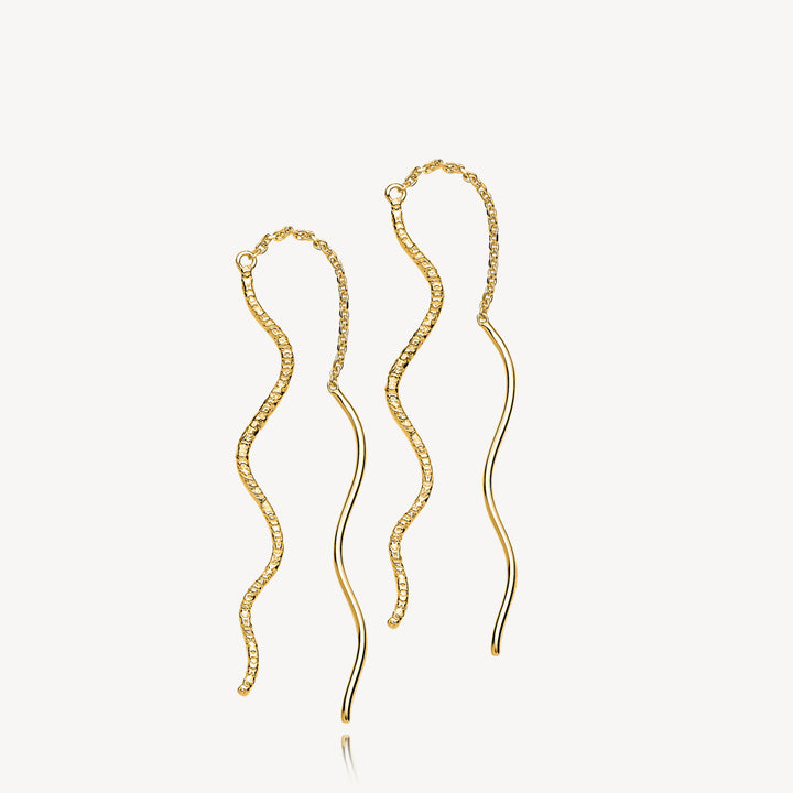 Wavy - Earrings Gold plated