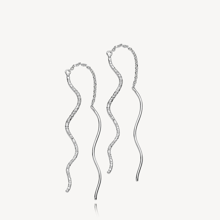 Wavy - Earrings Silver