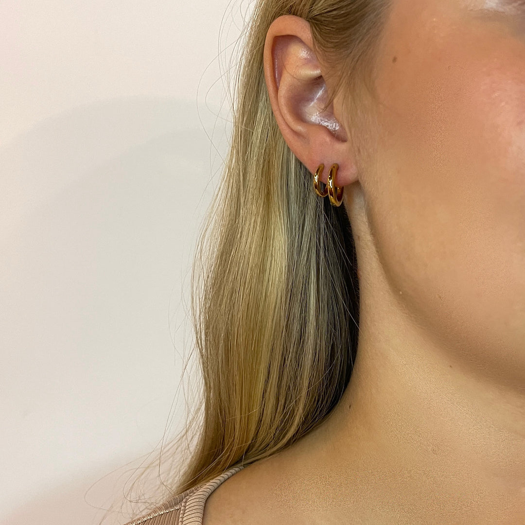 Mini hoops - earrings Gold plated